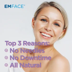 EMFace Top 3 reasons - No needles, No downtime, All natural
